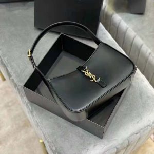 Saint Laurent Le 5 A 7 Toile Leather Shoulder Bag