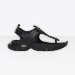 Balenciaga Women Track Thong in Black Neoprene and Rubber