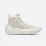 Dior Unisex B28 High-top Sneaker Off-White Dior Oblique Jacquard and White Rubber