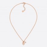 Dior Women CD Navy Necklace Rose Gold-Finish Metal