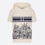 Dior Women Chez Moi Short-Sleeved Hooded Sweatshirt