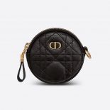 Dior Women Detachable Dior Caro Round Coin Purse