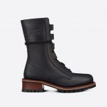 Dior Women Quest Boot Black Embossed Calfskin