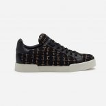 Dolce Gabbana D&G Women Portofino Sneakers in Tweed-Black