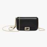 Fendi Women Nano Baguette Black Patent Leather Charm