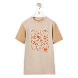 Loewe Women Boyfriend Anagram T-shirt in Cotton-Brown