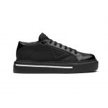 Prada Women Macro Re-Nylon and Brushed Leather Sneakers-Black