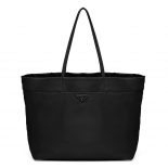 Prada Women Re-Nylon and Saffiano Leather Tote Bag-Black