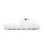 Prada Women Terry Cloth Slides-White