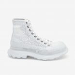 Alexander Mcqueen Women Tread Slick Boot-White