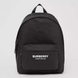 Burberry Men Logo Print ECONYL Backpack-Black