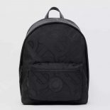 Burberry Men Monogram Recycled Polyester Jacquard Backpack-Black
