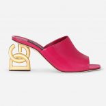 Dolce Gabbana D&G Women Patent Leather Mules with DG Pop Heel