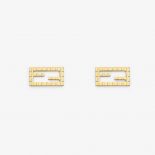 Fendi Women Baguette Gold-color Earrings