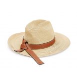Loewe Women Panama Hat in Straw and Calfskin