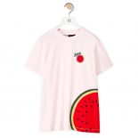 Loewe Women Watermelon T-shirt in Cotton-Pink