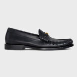 Celine Women Luco Triomphe Loafer in Polished Calfskin-Black