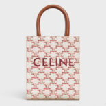 Celine Women Mini Vertical Cabas in Triomphe Canvas with Celine Print