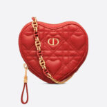 Dior Women Dioramour Dior Caro Heart Pouch with Chain