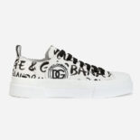 Dolce Gabbana D&G Women Canvas Portofino Light Sneakers with DG Logo Print