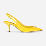 Dolce Gabbana D&G Women Patent Leather Slingbacks with DG Logo