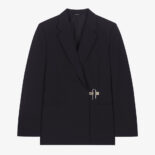 Givenchy Women Jacket in Lightweight Wool with Padlock-Black