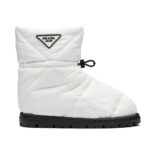 Prada Women Padded Nylon Booties-White