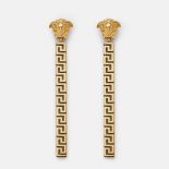 Versace Women Greca Drop Earrings-Gold