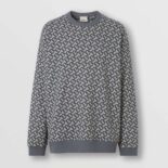 Burberry Women Monogram Print Cotton Sweatshirt
