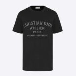 Dior Women Oversized Christian Dior Atelier T-shirt Black Cotton Jersey