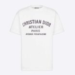 Dior Men Oversized Christian Dior Atelier T-shirt White Cotton Jersey