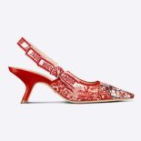 Dior Women J Adior Dioramour Slingback Pump D-Royaume D Amour Embroidered Cotton