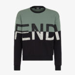 Fendi Men Long-sleeved Crew-Neck Multicolor Cotton Sweatshirt