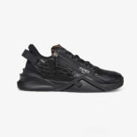 Fendi Women Sneakers Black Caiman Low-Tops