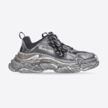 Balenciaga Women Triple S Faded Sneaker in Black