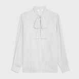 Celine Women Lavalliere Blouse in Silk Poplin