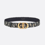 Dior Women 30 Montaigne Belt Blue Dior Oblique Jacquard 35 MM