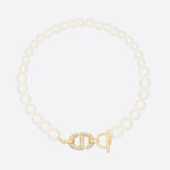 Dior Women CD Navy Choker Gold-Finish Metal