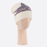 Dior Women Dioralps Beanie White Three-Tone Wool and Cashmere