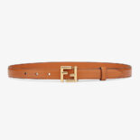 Fendi Women Thin Belt with Loop and FF Stud Buckle