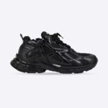 Balenciaga Women Runner Sneaker in Black Mesh and Nylon