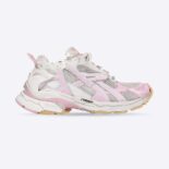 Balenciaga Women Runner Sneaker in White Mesh and Nylon