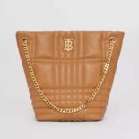 Burberry Women Medium Quilted Lambskin Lola Bucket Bag-Brown