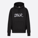 Dior Men Peter Doig Hooded Sweatshirt Black Cotton Fleece