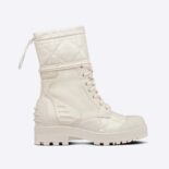 Dior Women Dioriron Ankle Boot White Quilted Cannage Calfskin