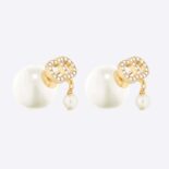 Dior Women Tribales Earrings Gold-Finish Metal-White