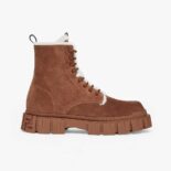 Fendi Women Force Brown Suede Ankle Boots