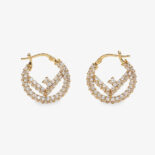 Fendi Women Hoop Earrings with F is Fendi Motif