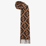 Fendi Women Long Scarf with Fringed Edges