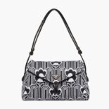 Prada Women Jacquard Knit and Leather Prada Signaux Bag